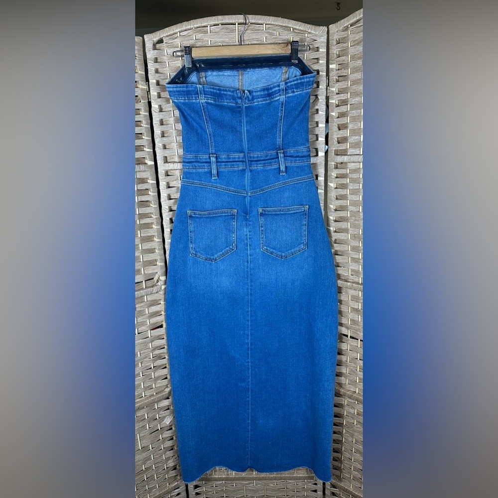 Anthropologie Pilcro The Madi Front-Slit Denim Dress - Size Small - Picture 5 of 13
